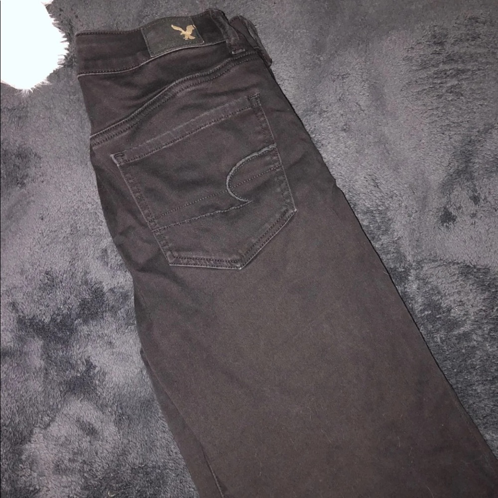 American Eagle Black Skinny Jeggings. (8 Long)